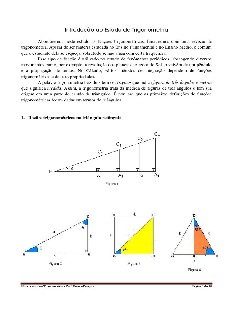 Minicurso de Trigonometria Básica | PDF