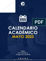 Calendario Academico Mayo 2023 San Agustín y Campus