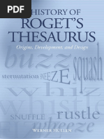 A History of Roget's Thesaurus - Origins, Development, and Design (2004) PDF