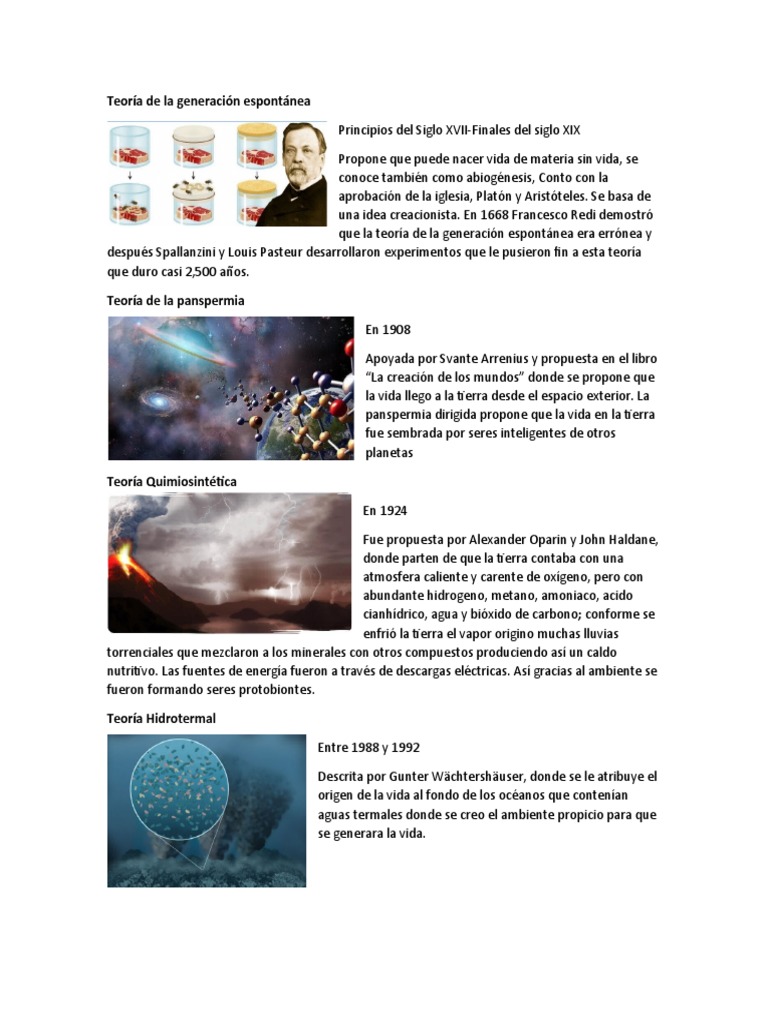 Teorías del Origen de la Vida | PDF