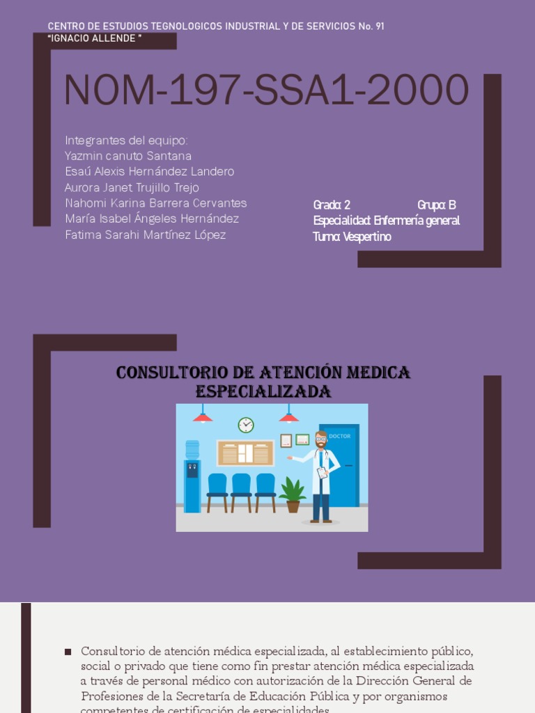 Requisitos NOM-197 para Consultorios y Hospitales | PDF