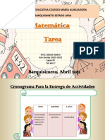 Tarea Matemática: Barquisimeto, Abril 2021