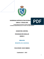 Unidad 4 Redaccion - El Parrafo y Las Palabras de Enlace 1