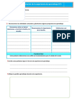 D1 A1 FICHA COM. Presentación de La Experiencia de Aprendizaje N°3