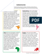 Continent Fun Facts Corrected PDF