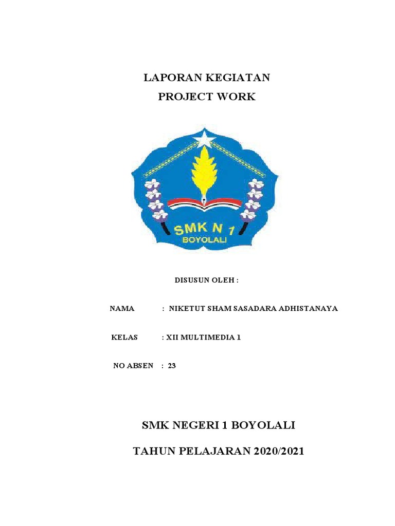 Laporan Project Work SMK 1 Boyolali | PDF