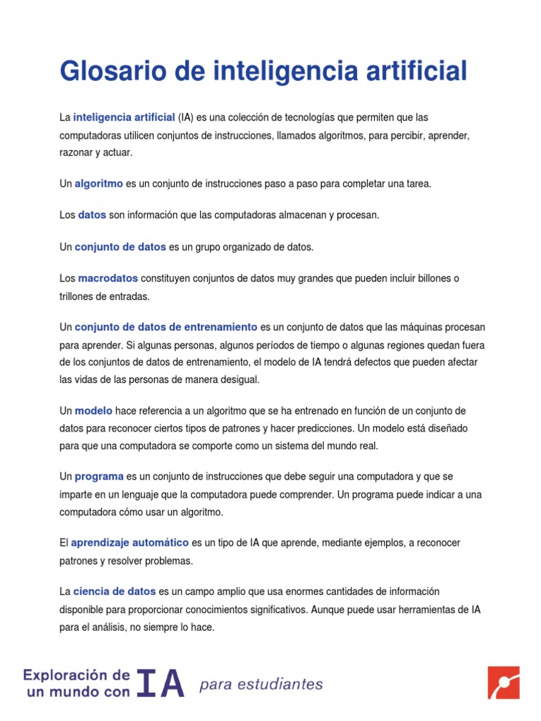 AI Glossary Spanish PDF PDF | PDF