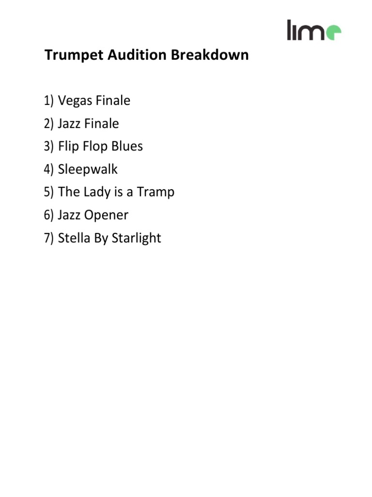 Trumpet Audition PDF PDF