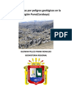 Zonas Críticas Por Peligros Geológicos en La Región Puno