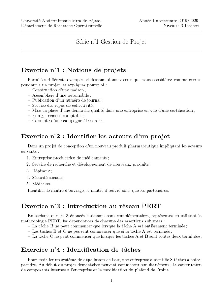 Notions et outils de gestion de projet | PDF | Business