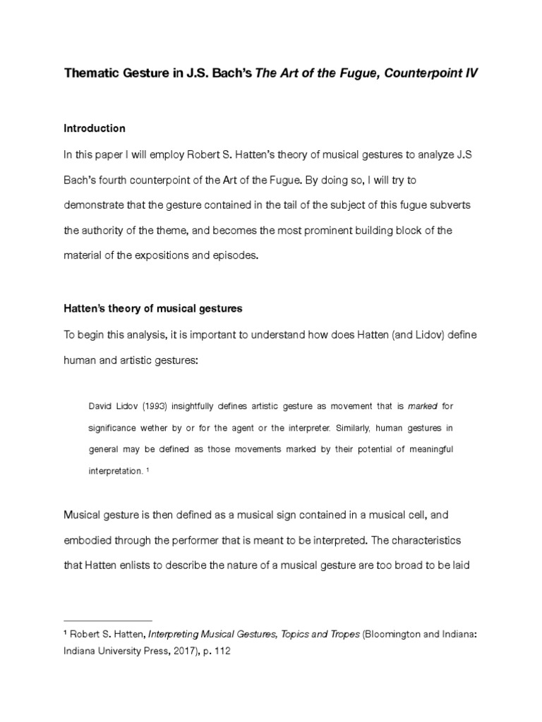 Analysis Of Bach S The Art Of The Fugue Iv Pdf Music Theory