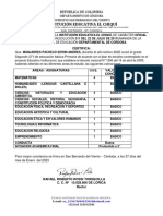 Certificado Notas de 2023 de 2° Manjarres Edwin