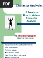 Character Analysis - 10 Points