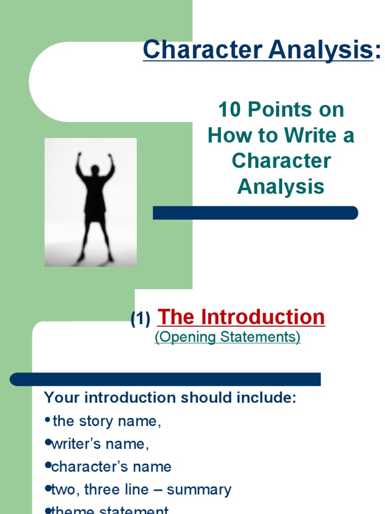 How to Write a Character Analysis | PDF