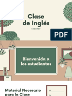 Verde Blanco Marrón Bosque Clase de Inglés Presentación Educativa