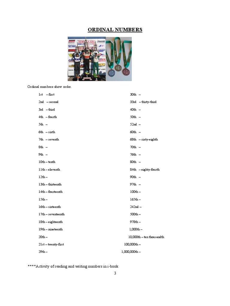 Understanding Ordinal Numbers | PDF