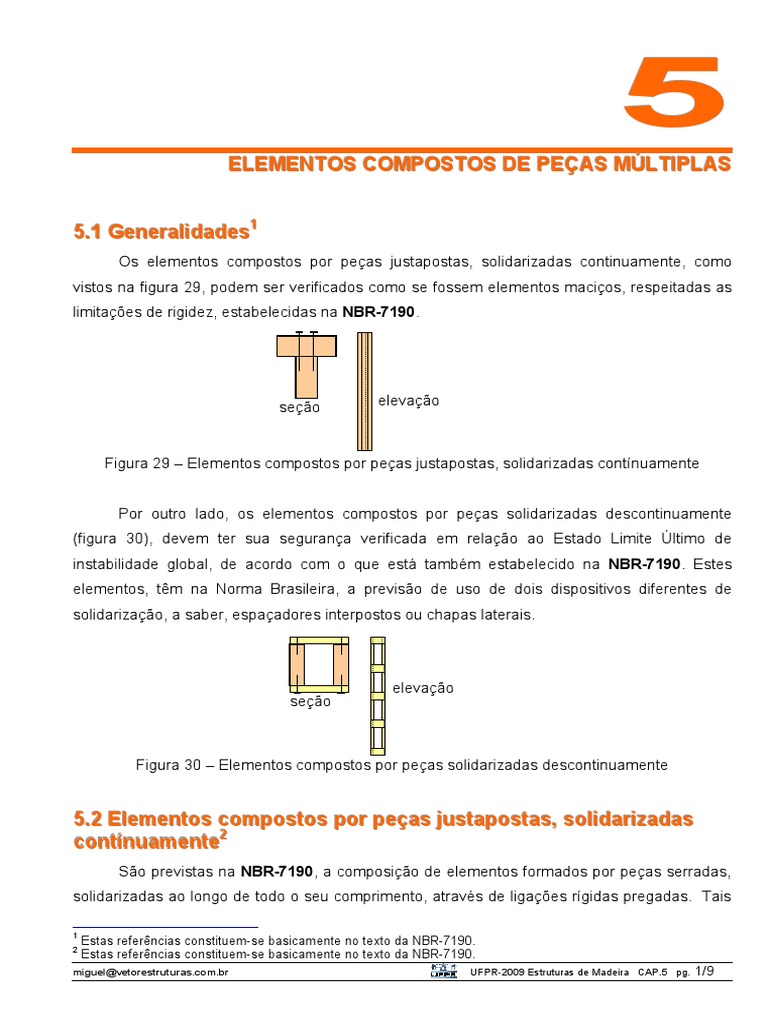 Cap. 5 - Elementos Constituídos Por Peças Múltiplas Compostas PDF | PDF