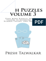 Presh Talwalkar - Math Puzzles Volume 3 - Even More Riddles and Brain Teasers in Geometry, Logic, Number Theory, and Probability-CreateSpace Independent Publishing Platform (2015) PDF