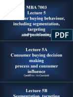 Lecture 5 Consumer Behaviour and STP