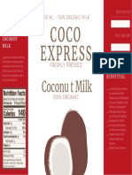 Coco Express, Freshly Pressed Coconut Milk Lable PDF