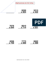 Multiplicaciones de 4x3 Cifras