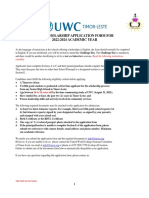 Application Form For Uwc Scholarships2022 Intake.239426513 PDF