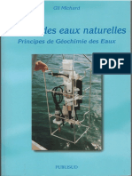 Chimie Des Eaux Naturelles Principes de Geochimie Des Eaux PDF