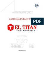 Campaña Publicitaria Almacenes El Titán
