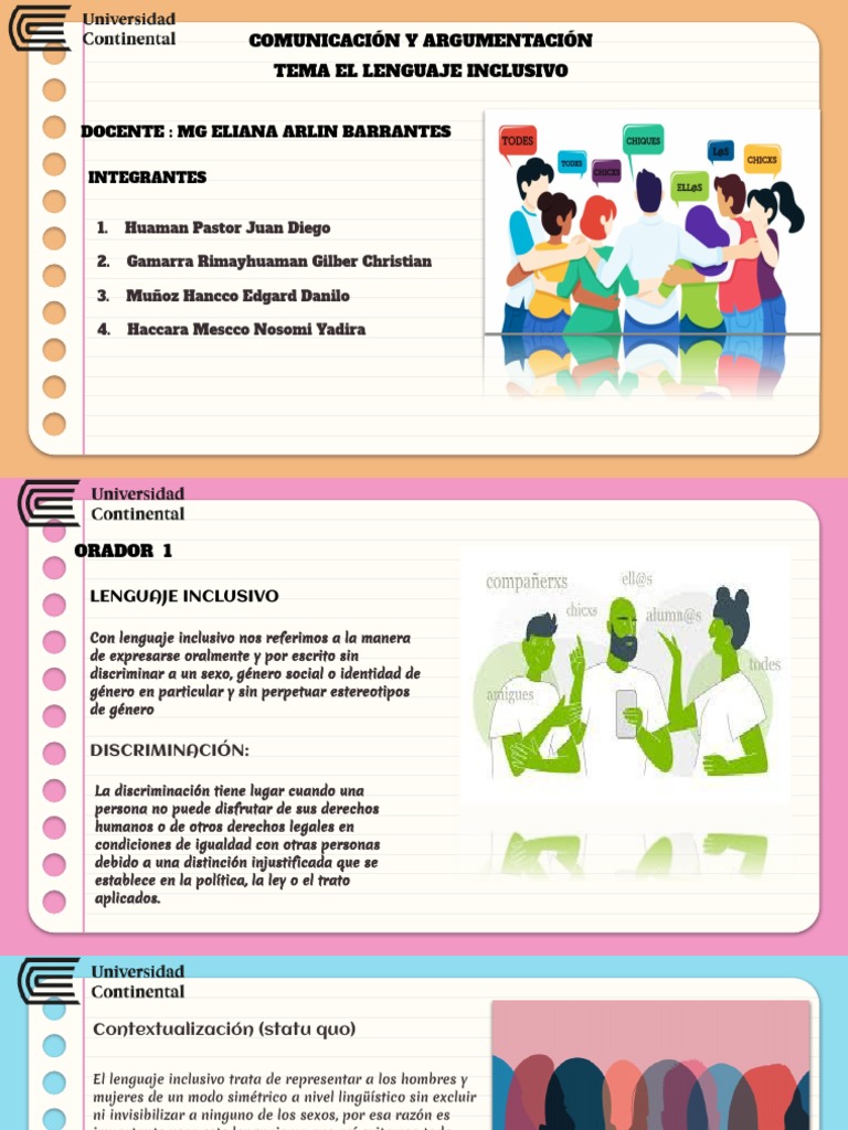 Importancia del Lenguaje Inclusivo | PDF | Artes del Lenguaje y ...