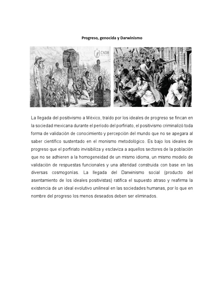 Progreso y Darwinismo en el Porfiriato | PDF