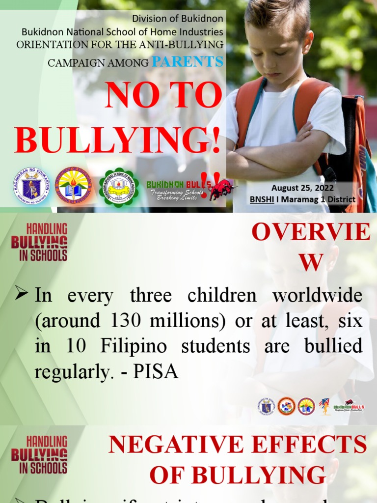 Parents Anti Bullying Campaign Pdf