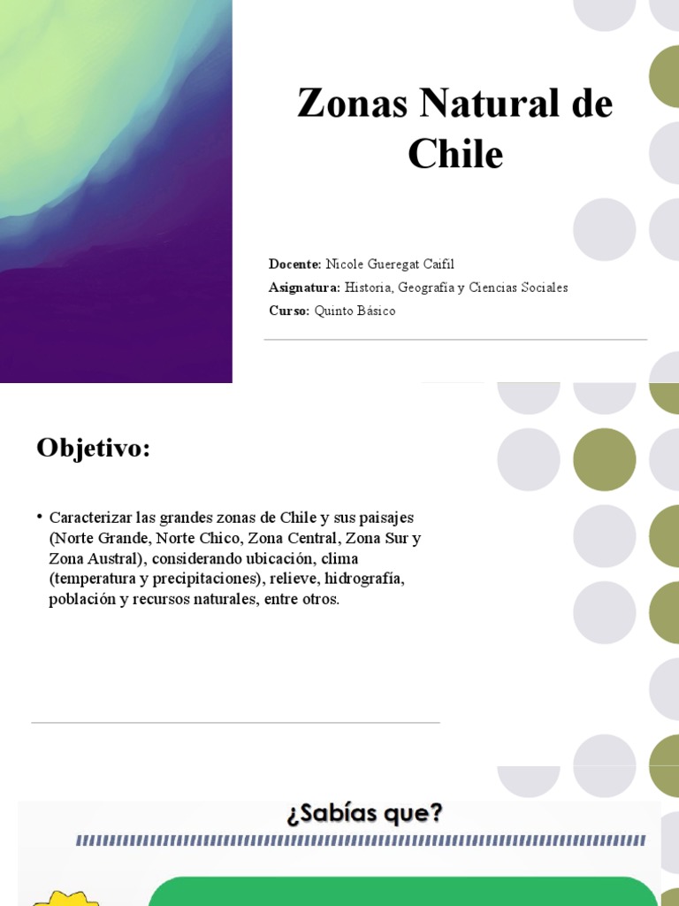 Zonas Naturales de Chile | PDF | Ciencias sociales | Viajes y turismo
