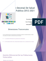 Plan Decenal de Salud Publica 2012-2021