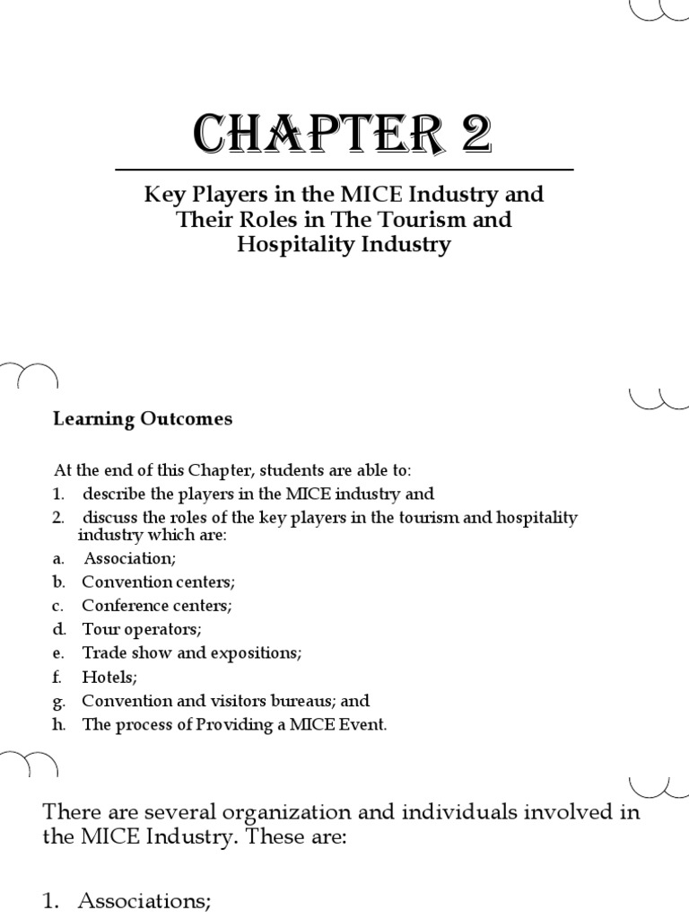 Key Players in the MICE Industry | PDF