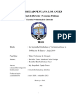 Tesis Seguridad Ciudadana y Victimizacion PDF