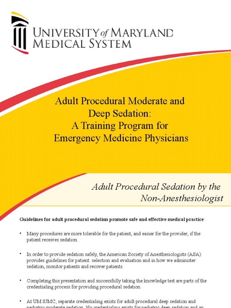 Adult Procedural Sedation Training Guide | PDF | Anesthesia | Naloxone