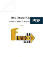 IBA Finance Club Proposal