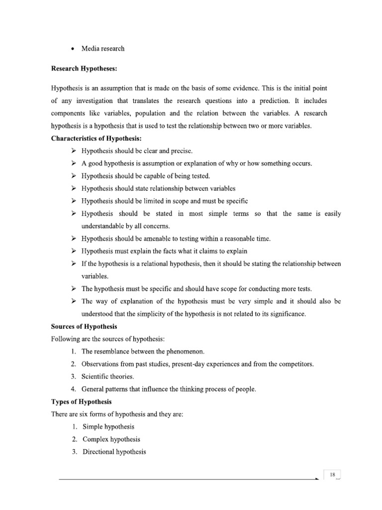 Research Hypothesis PDF | PDF