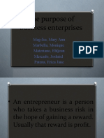 Purpose of Business Enterprises