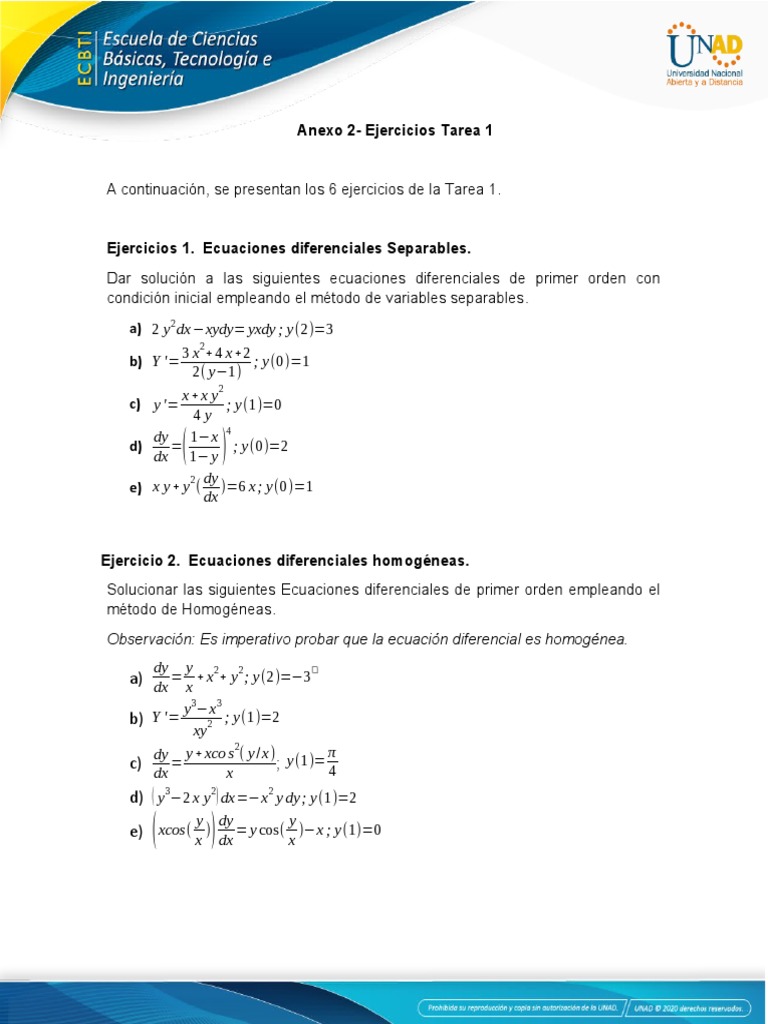 Anexo 2 - Ejercicios Tarea 1 | PDF