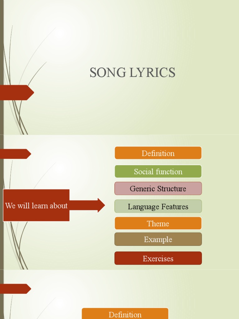 Song Lyrics | PDF