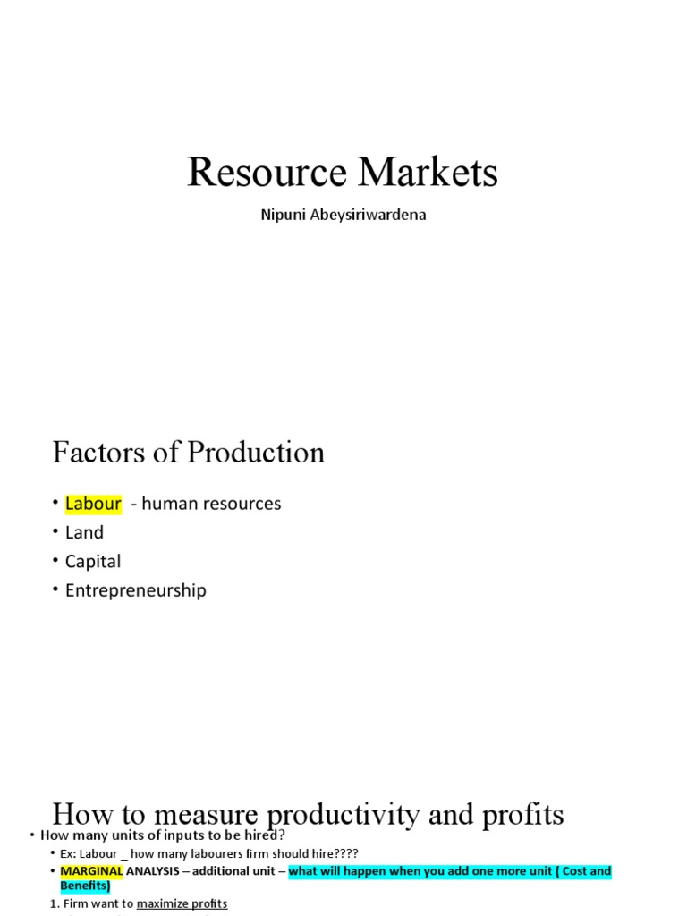 The Ultimate Guide To Understanding Resource Markets - 1ge5old