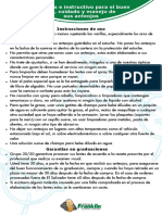 Garantías e Instructivo para El Buen Uso, Cuidado y Manejo de Sus Anteojos PDF