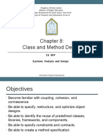 Class and Method Design in Object Oriented Systems