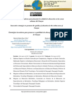 Dialnet LasEstrategiasInnovadorasParaFomentarLaCalidadDeEd 8016944 PDF