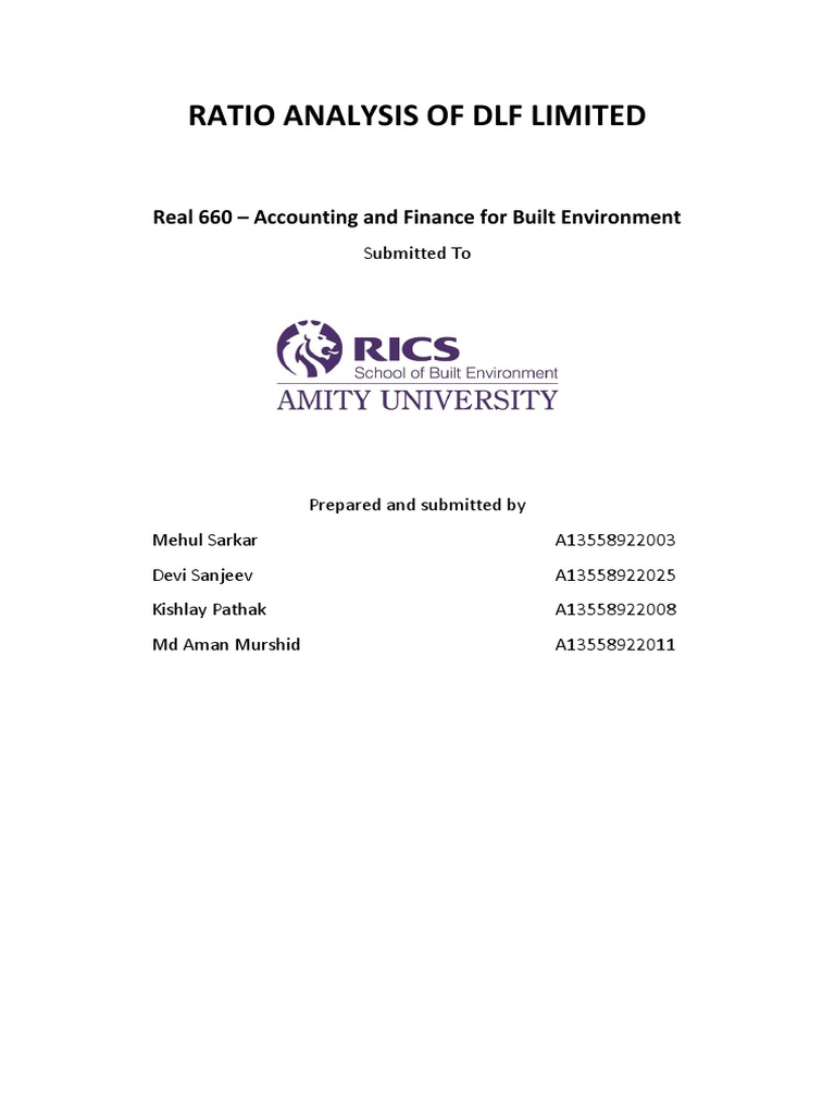 DLF Debt to Equity Ratio Analysis | PDF