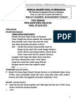 Tata Ibadah PKB Wilayah, Sabtu 29 April 2023 PDF