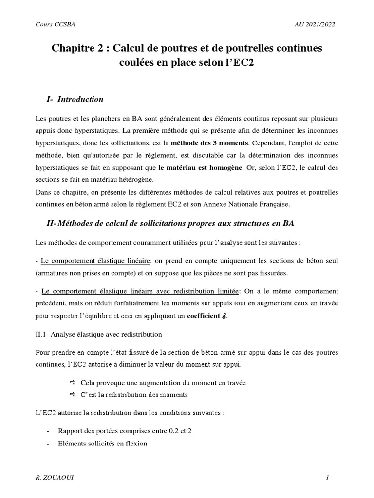 Poutres sur appuis simples et charges uniformes PDF — free download