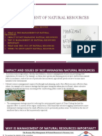 Management of Natural Resources