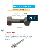 Type of Bolts and Their Uses PDF